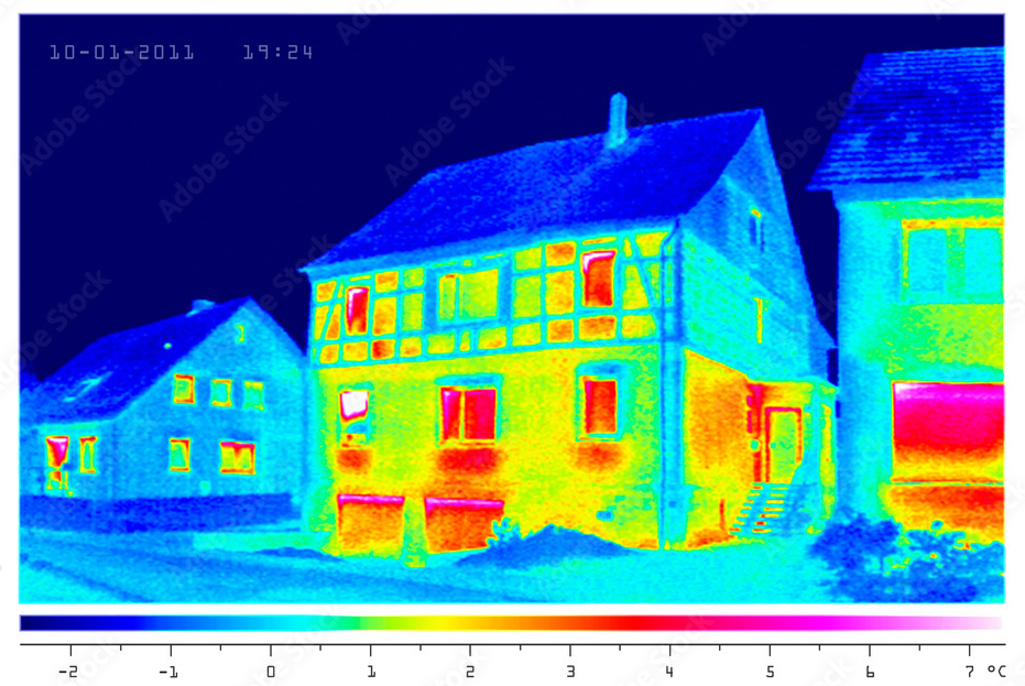 Infrared image of a house | Crystran 