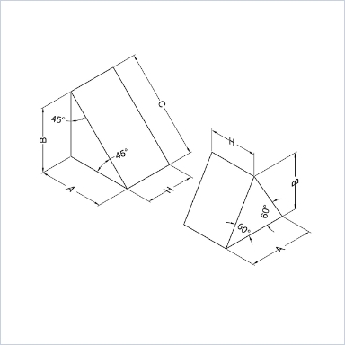 Stock optical prisms for UV, Visible and IR applications. 